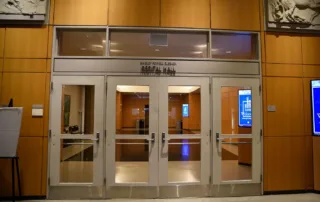 Elebash Recital Hall - Theater Rental in NYC. Entrance to Elebash lobby.