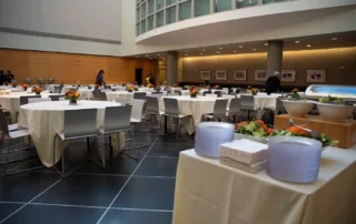 Dining Commons - Reception Space in NYC. Dinner and buffet set up for corporate reception or private event.