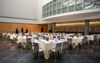 Dining Commons - Reception Space in NYC. Set up for formal dinner.