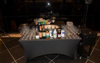 Dining Commons - Reception Space in NYC. Bar/drinks set up at a reception